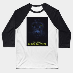 The Real Black Panther Graphic Art Baseball T-Shirt